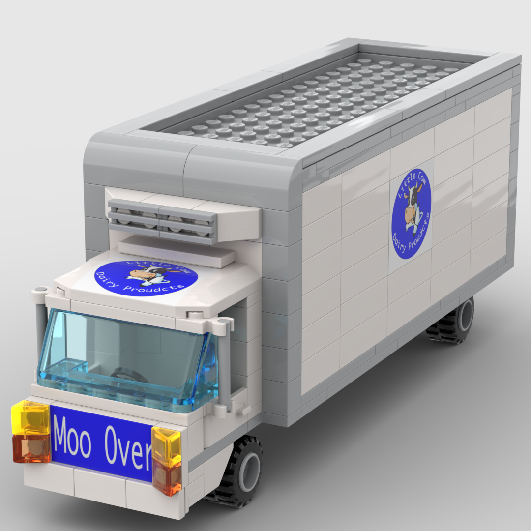 Little Cow Dairy Products Custom  Lego™ Box Truck