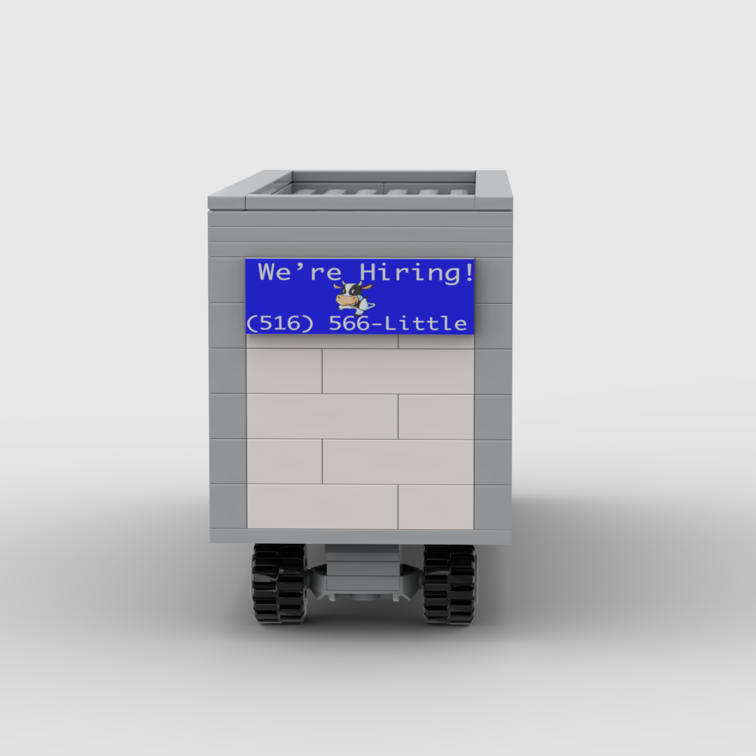 Little Cow Dairy Products Custom  Lego™ Box Truck
